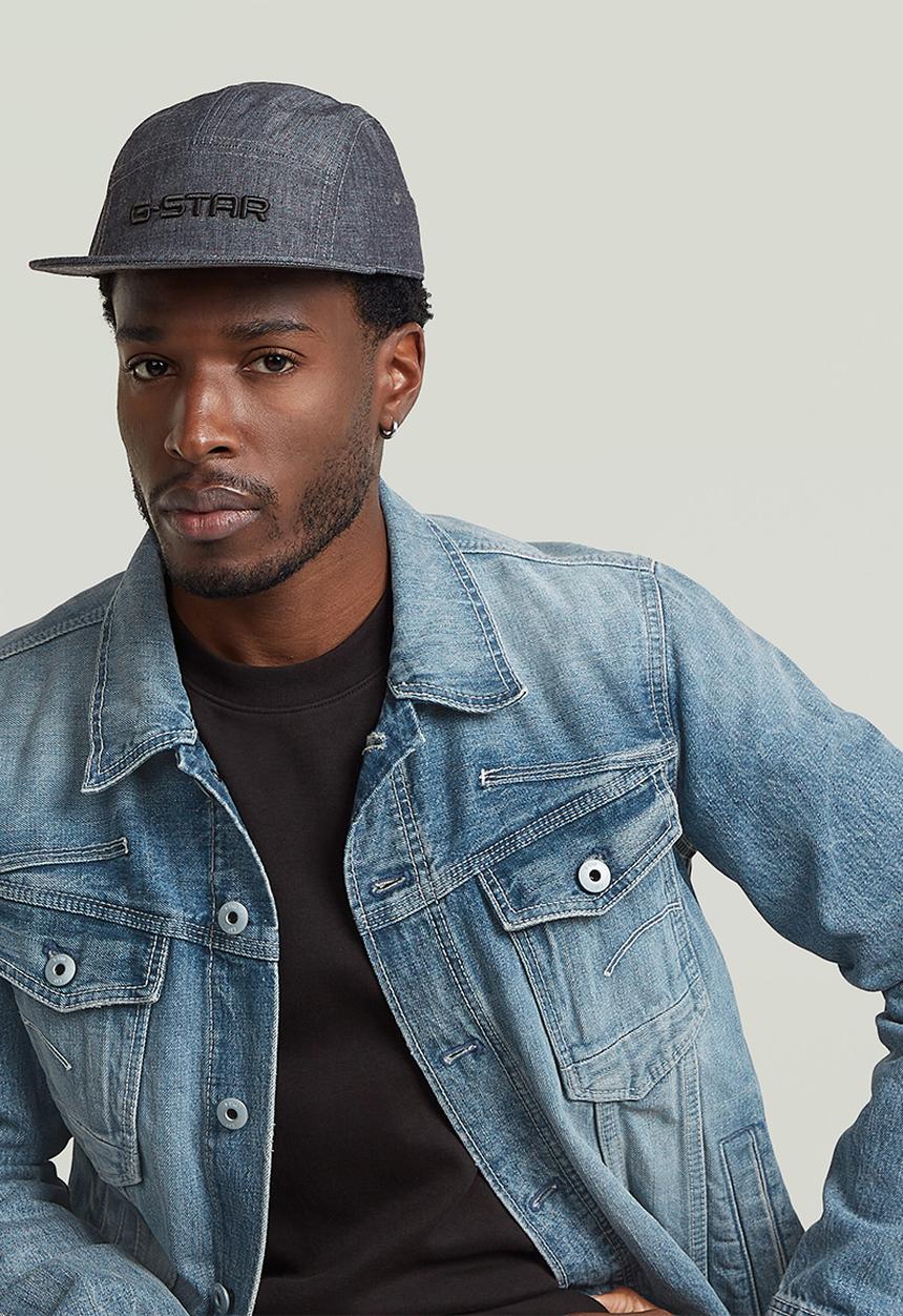 G-STAR - Flat Brim 5 Panel Cap - Blue