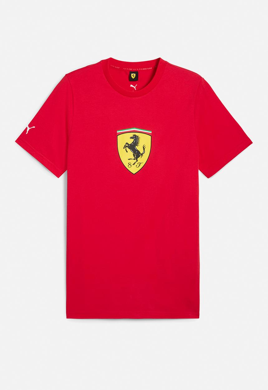 PUMA - Ferrari Race Colored Big Shield Tee - Ross Red