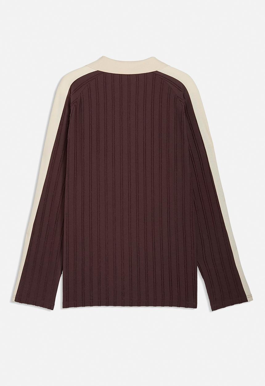 PUMA - T7 Relaxed Retro Long Sleeve Polo - Chocolate Brown