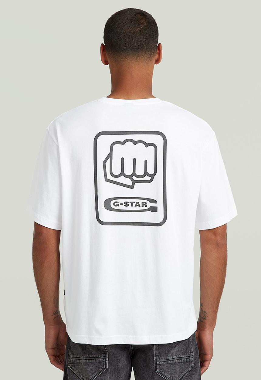 G-STAR - Back gr boxy r t - white