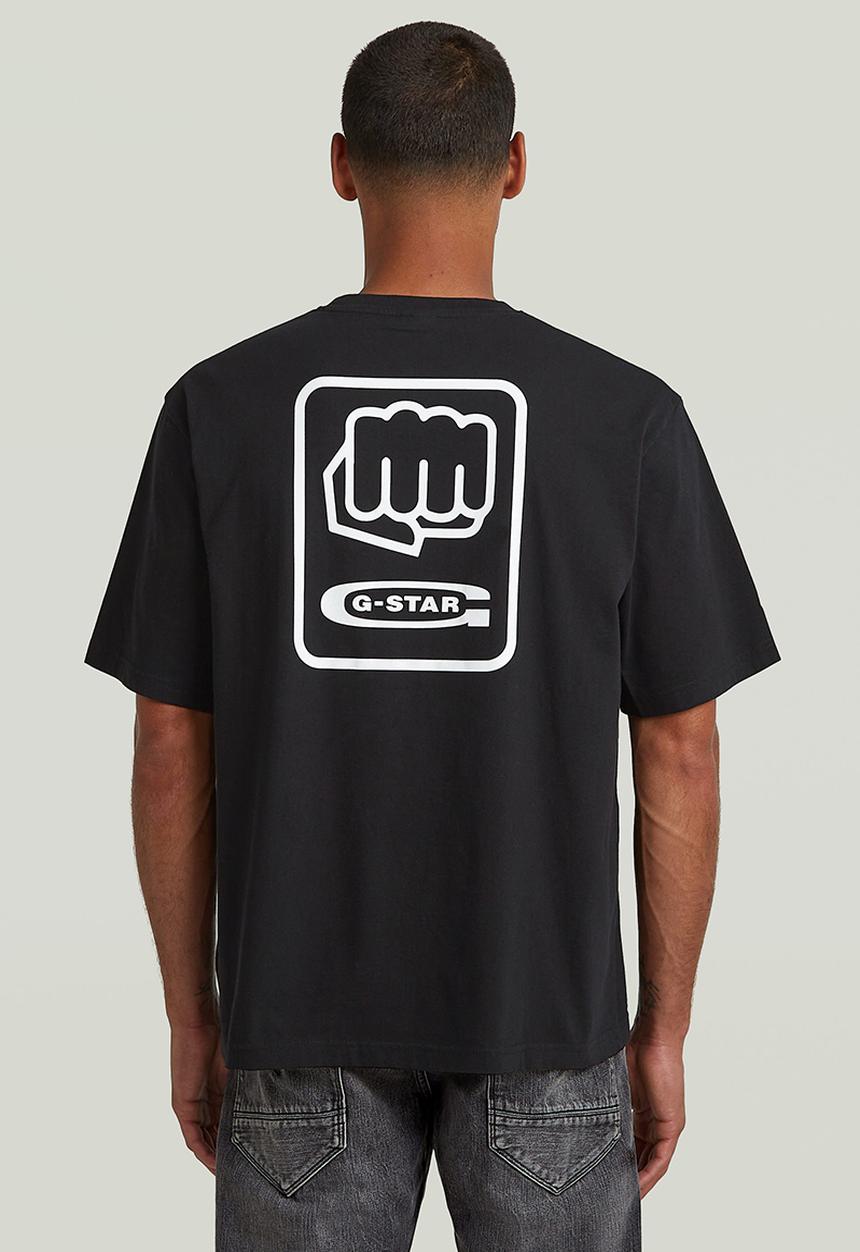 G-STAR - Back gr boxy r t - dk black