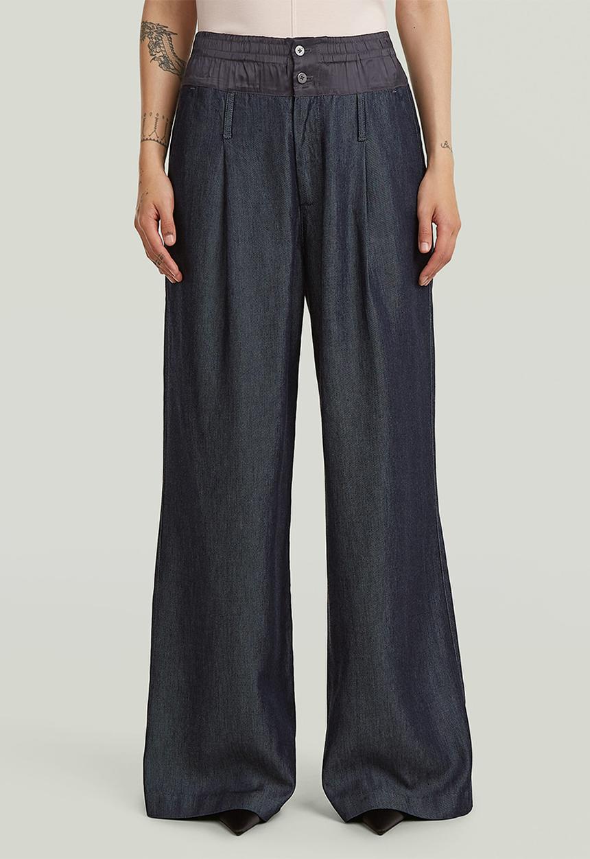 G-STAR - Fluid wide leg pants wmn - rinsed