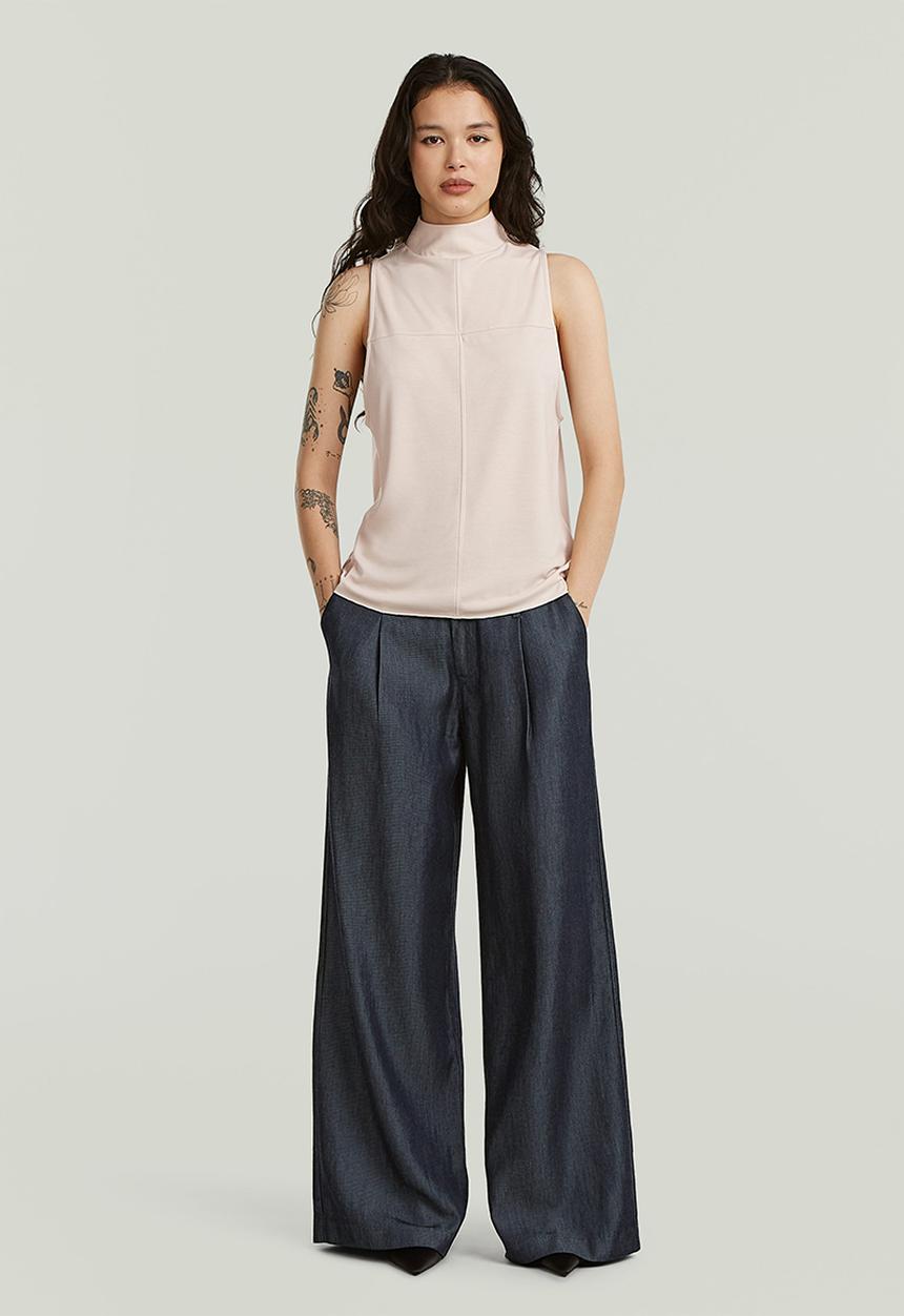 G-STAR - Fluid wide leg pants wmn - rinsed