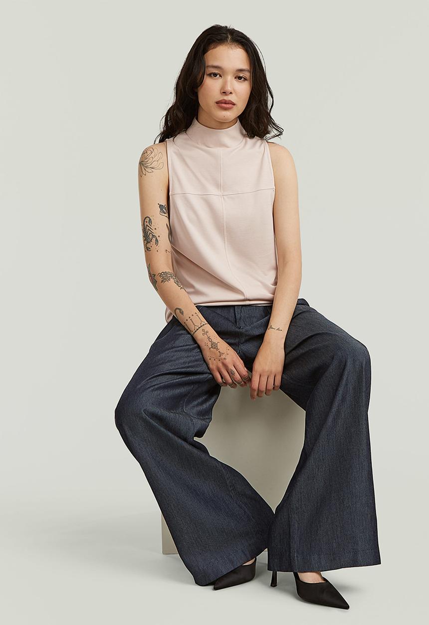 G-STAR - Fluid wide leg pants wmn - rinsed