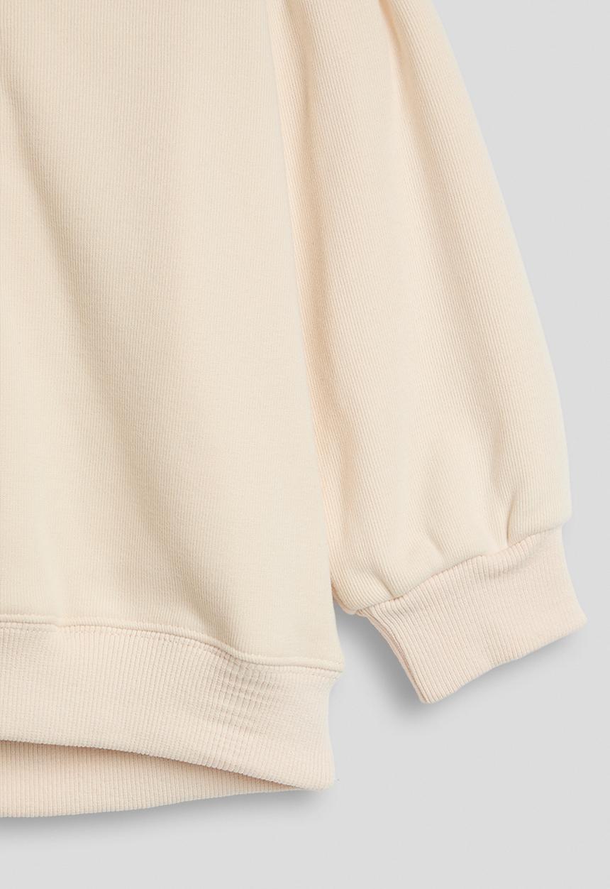 Pop Candy - Embroidered slogan hoodie - cream/dark brown gingham