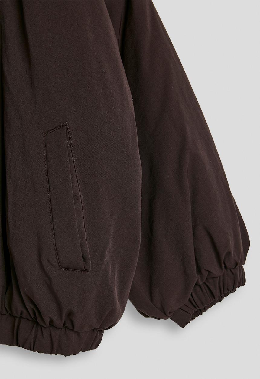 Pop Candy - Shearling collar bomber jacket - brown
