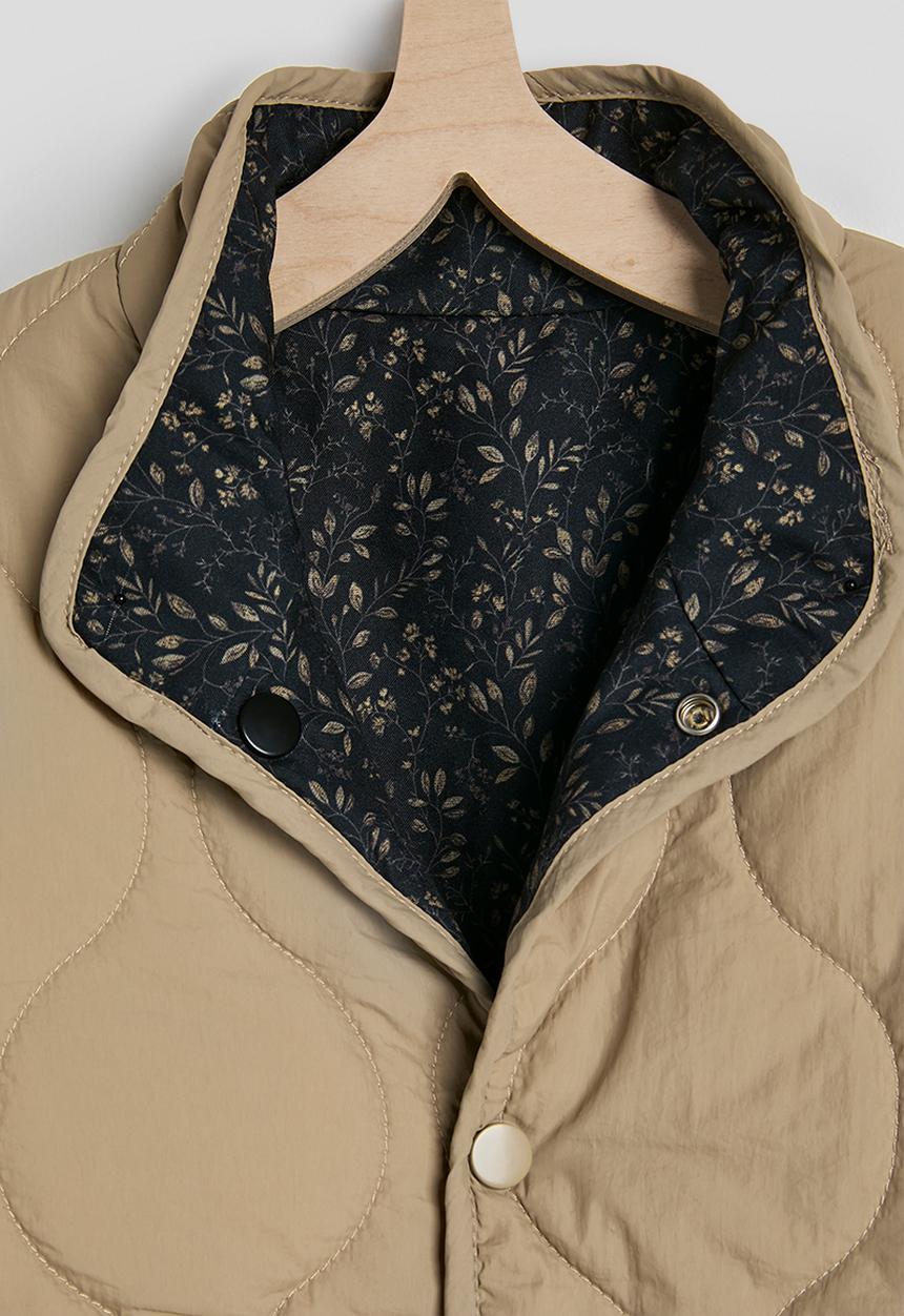 Pop Candy - Onion quilted padded jacket - light brown