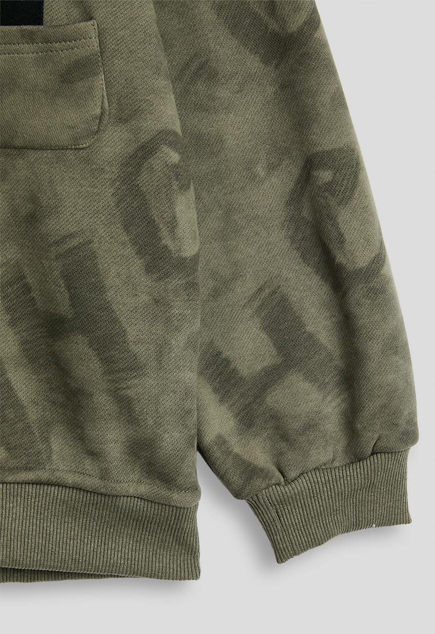 Pop Candy - Letter aop sweatshirt - green tonal