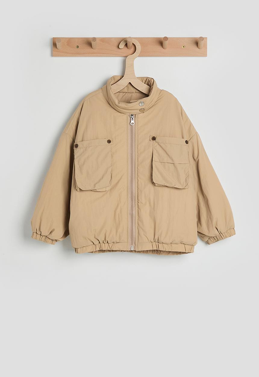 Pop Candy - Lift-away patch pocket rain jacket - light khaki