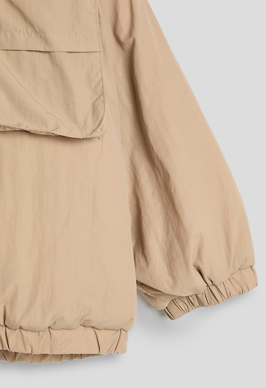 Pop Candy - Lift-away patch pocket rain jacket - light khaki