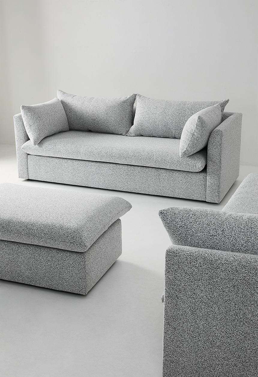 Zorora - Lira luxe 3 seater - Salt & Pepper