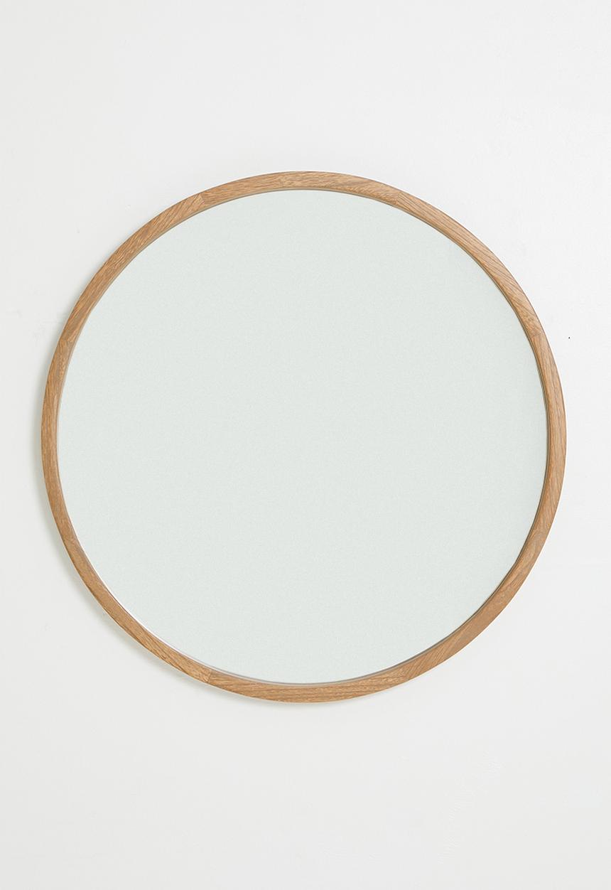Sixth Floor - Mira round wooden mirror - Natural