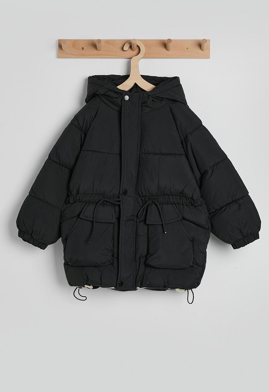 Pop Candy - Box quilted puffer jacket - black
