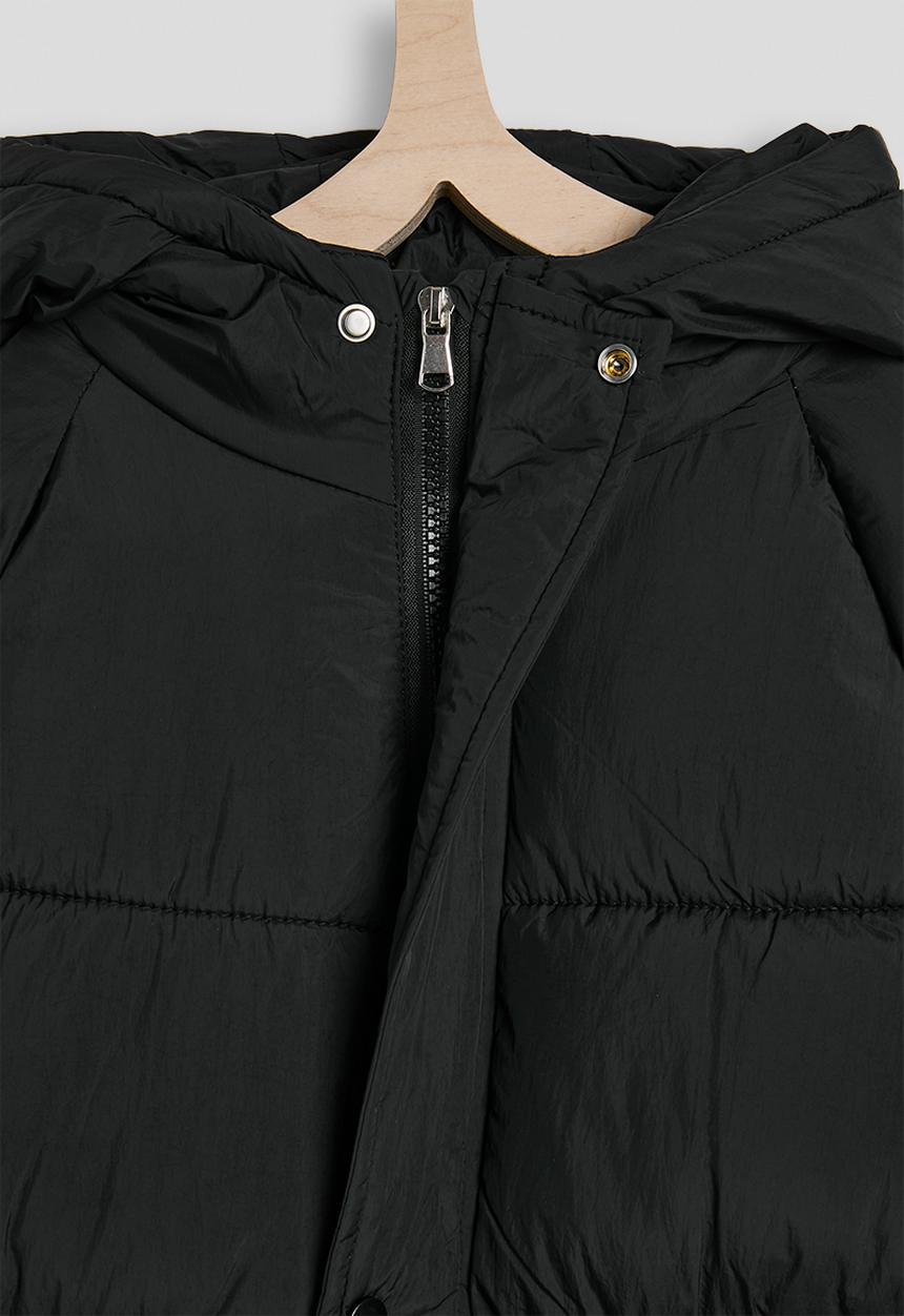 Pop Candy - Box quilted puffer jacket - black