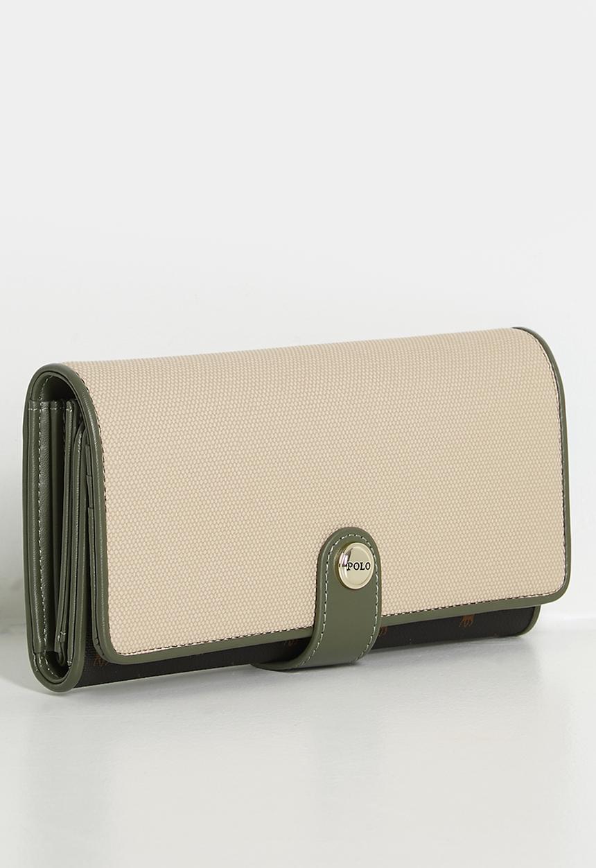 POLO - Palma trifold purse - olive