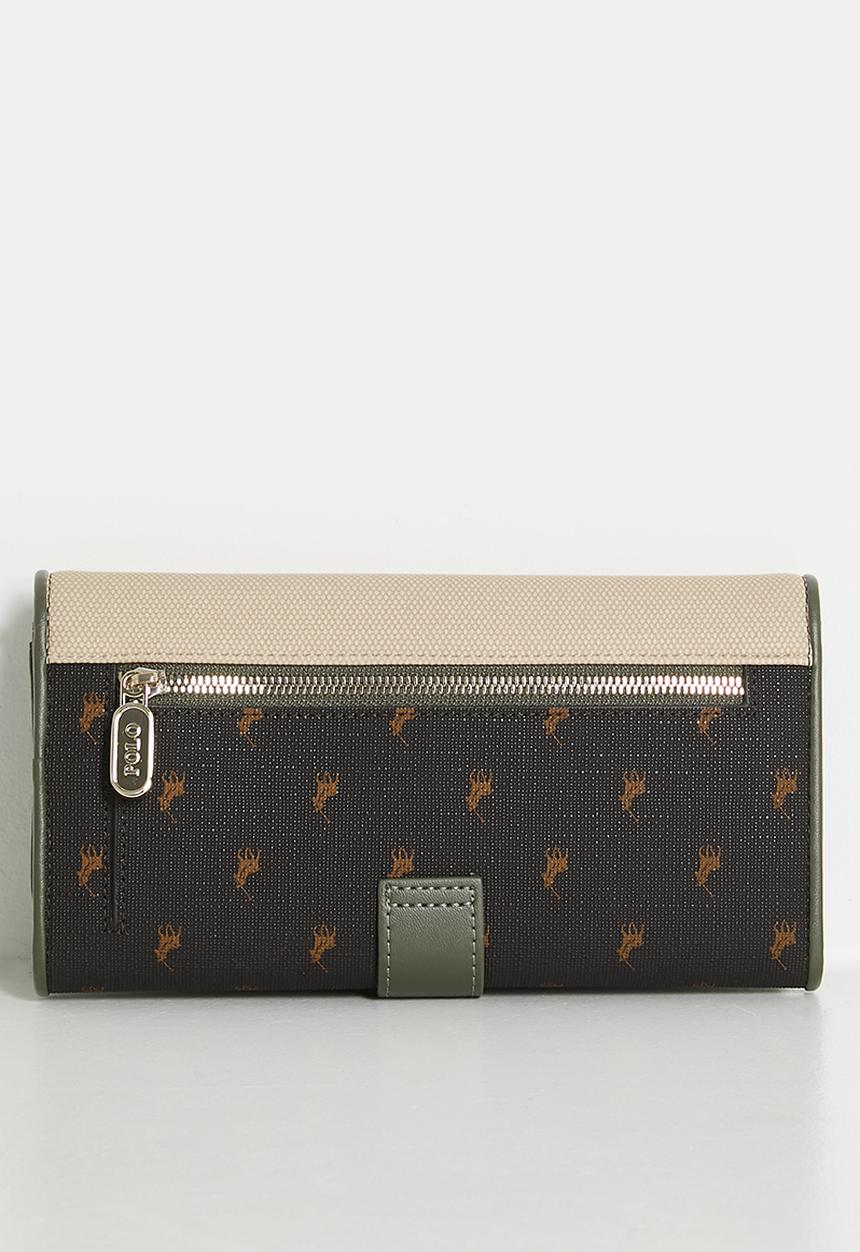 POLO - Palma trifold purse - olive
