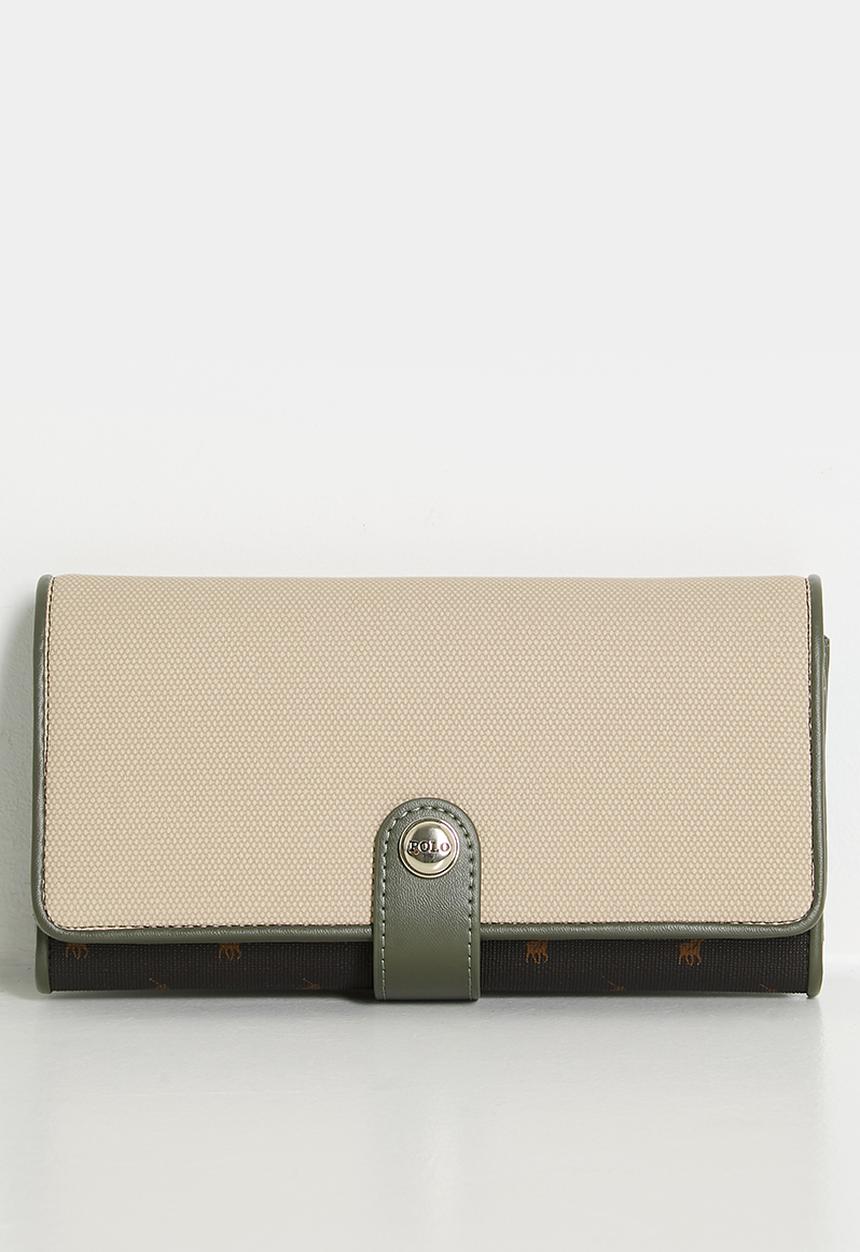 POLO - Palma trifold purse - olive