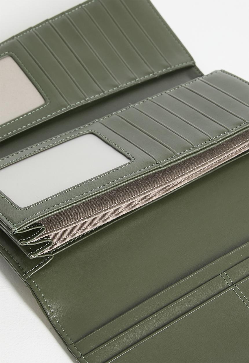 POLO - Palma trifold purse - olive