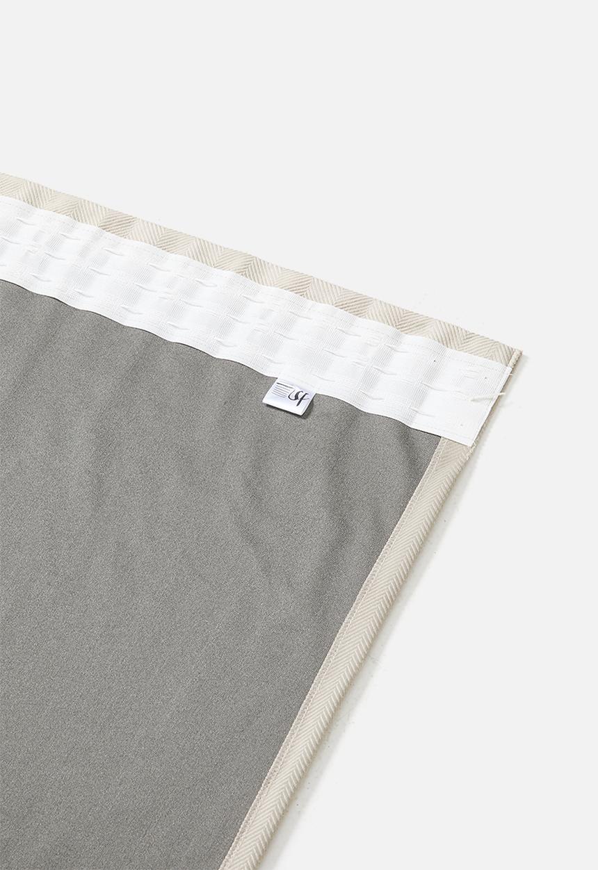 Sixth Floor - Herringbone Velvet Selflined Curtain Taped - Taupe