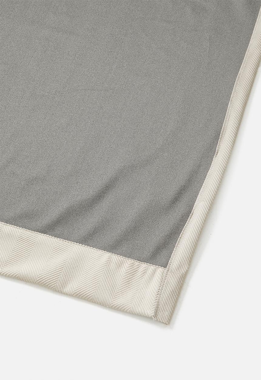 Sixth Floor - Herringbone Velvet Selflined Curtain Taped - Taupe