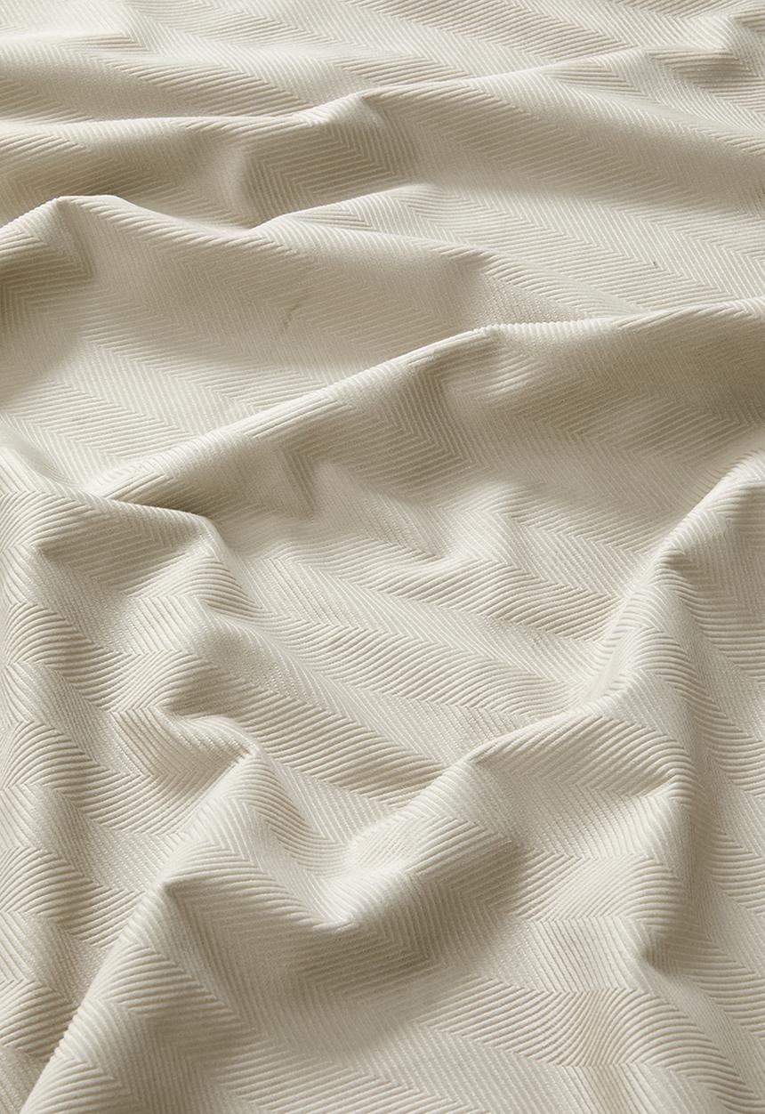 Sixth Floor - Herringbone Velvet Selflined Curtain Taped - Taupe