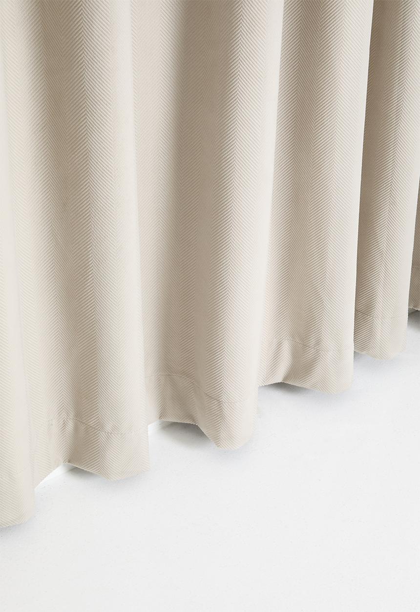 Sixth Floor - Herringbone Velvet Selflined Curtain Taped - Taupe