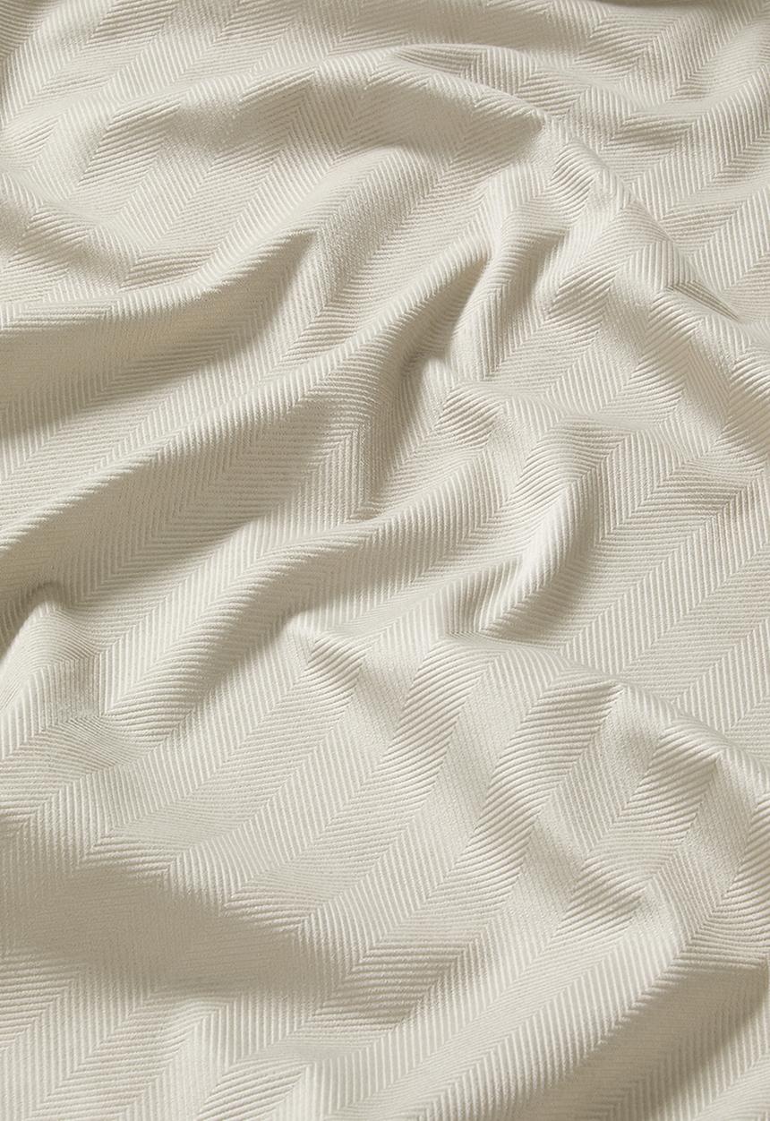 Sixth Floor - Herringbone Velvet Self lined Curtain Eyelet - Taupe