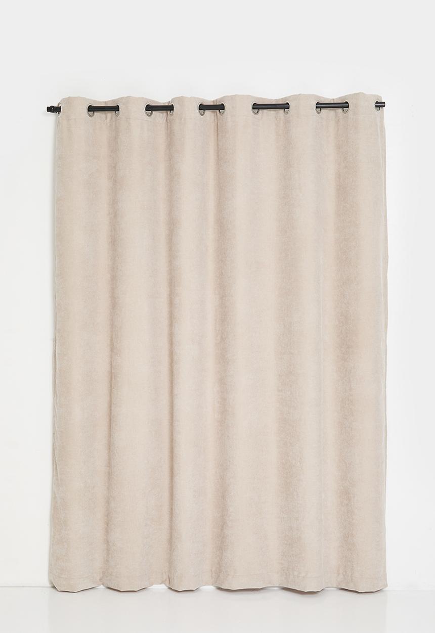 Sixth Floor - Osiris Chenille Lined Curtains Eyelet - Natural