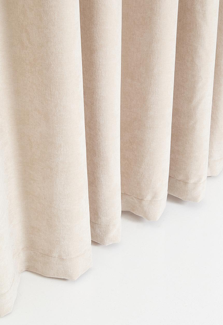 Sixth Floor - Osiris Chenille Lined Curtains Eyelet - Natural