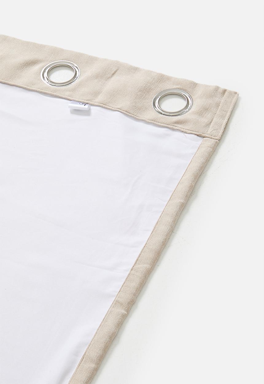 Sixth Floor - Osiris Chenille Lined Curtains Eyelet - Natural