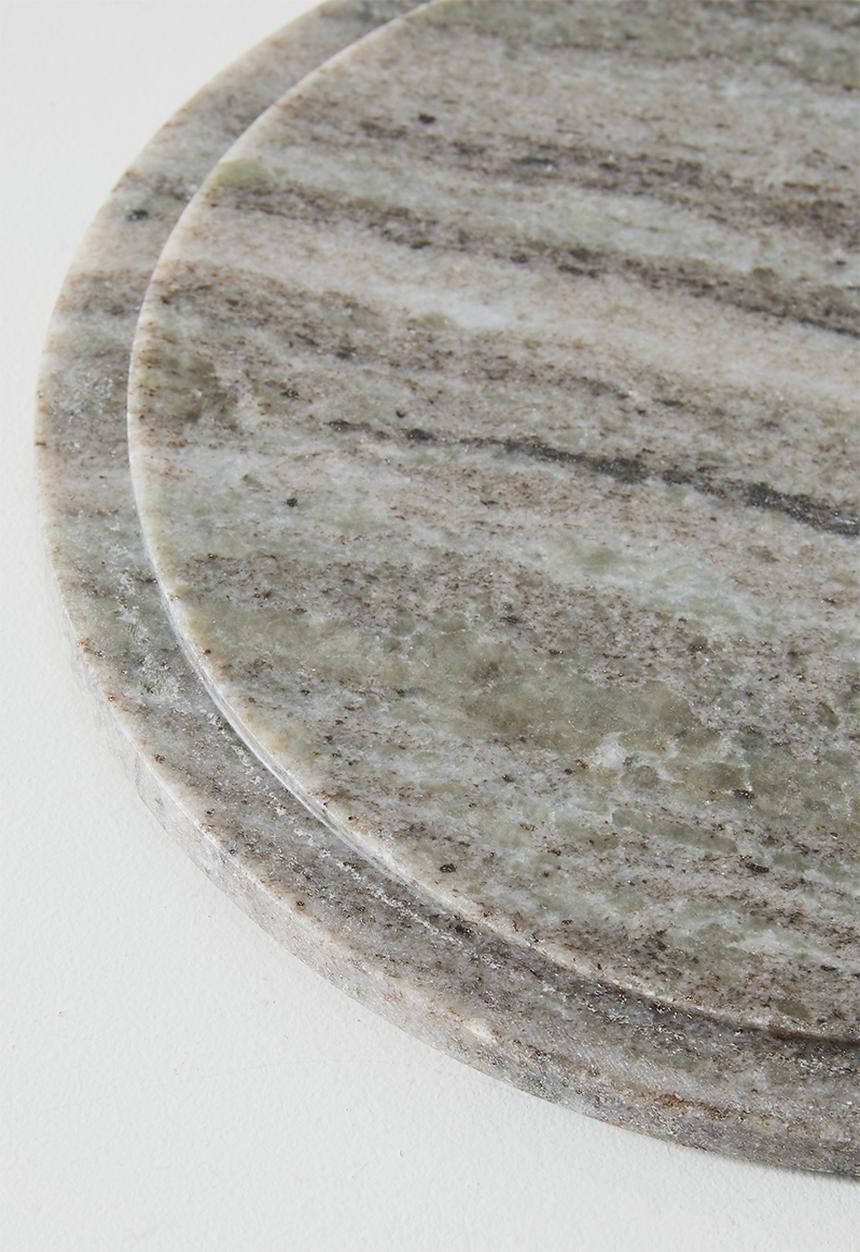 Sixth Floor - Marble Cheese Board with Hammered Glass Dome - Grey