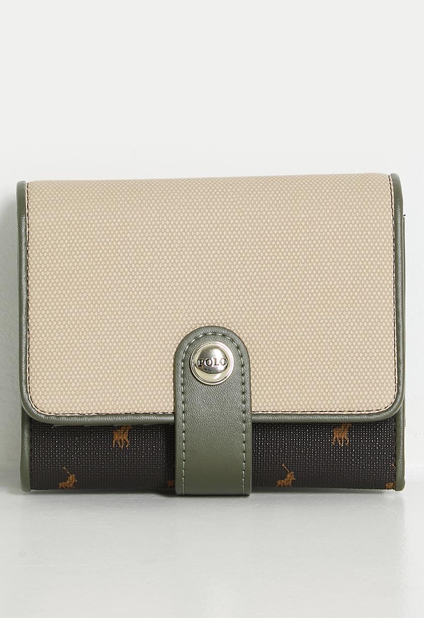 POLO - Palma medium trifold purse - olive