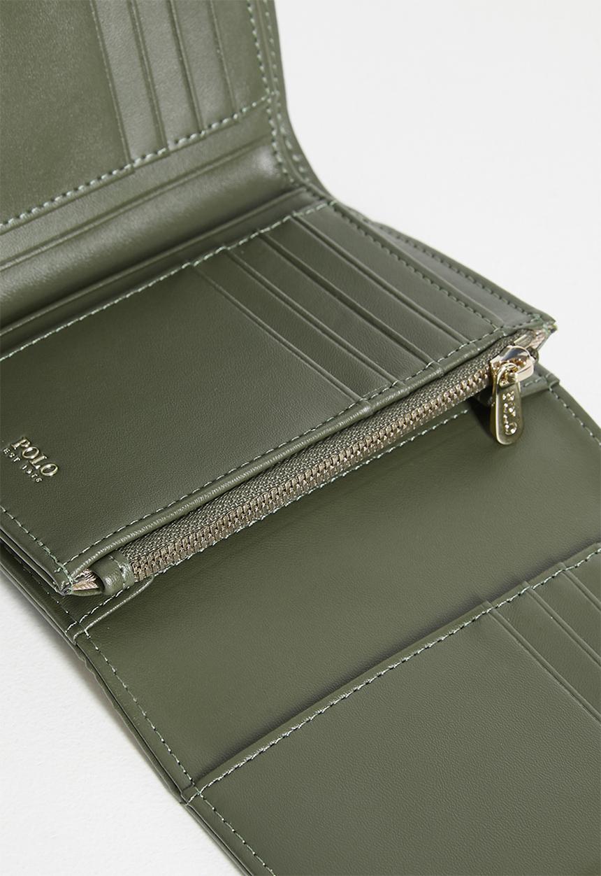 POLO - Palma medium trifold purse - olive