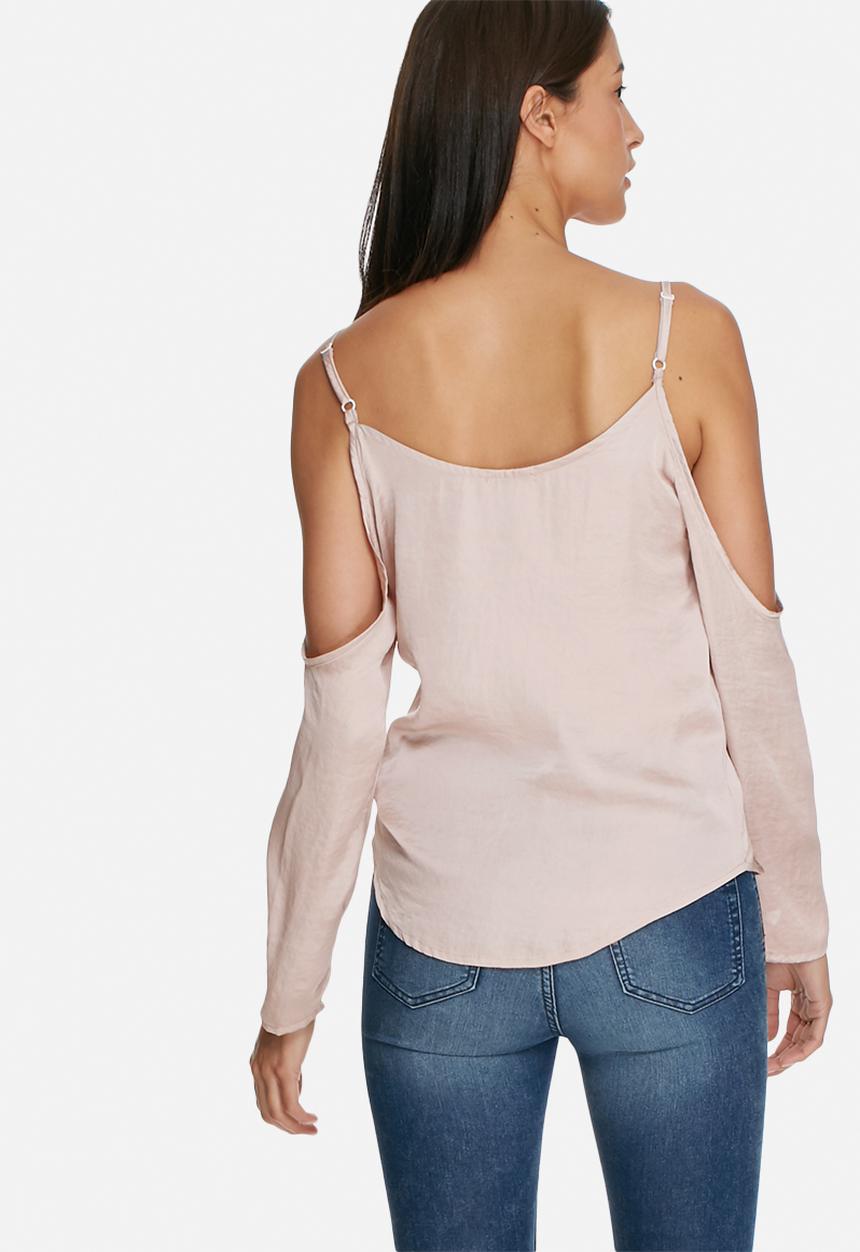 dailyfriday - Satin cold shoulder blouse