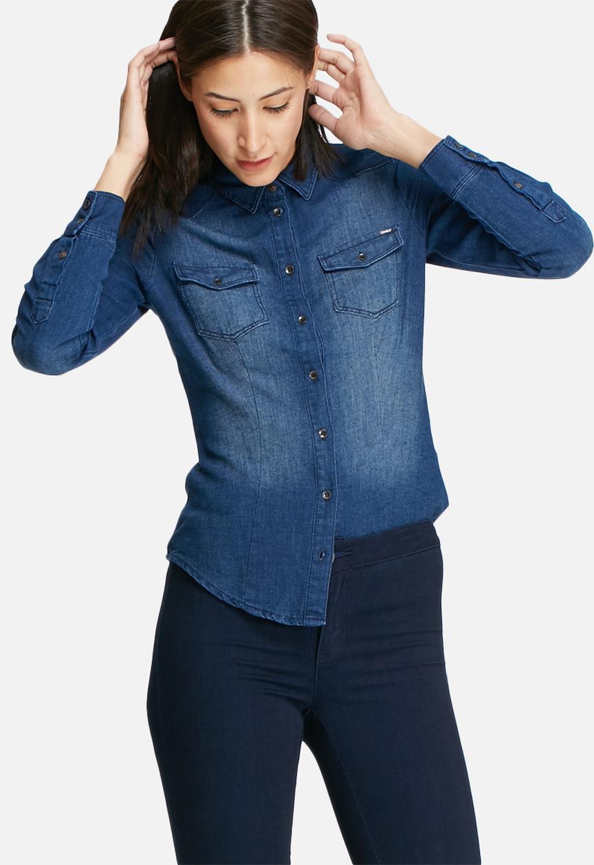 ONLY - Rock it fitted denim shirt