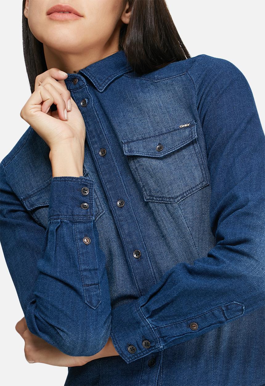 ONLY - Rock it fitted denim shirt