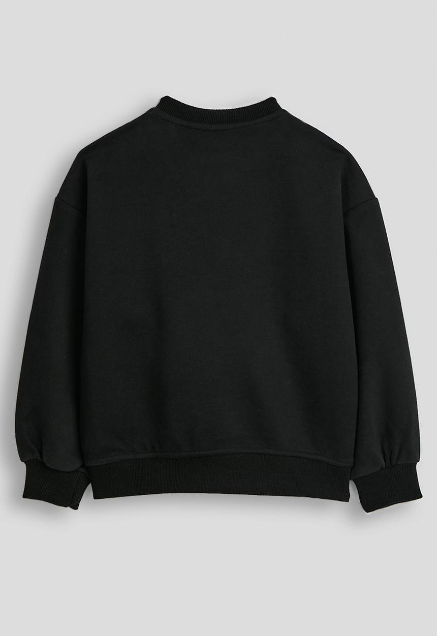 Pop Candy - Front pintuck sweatshirt - black