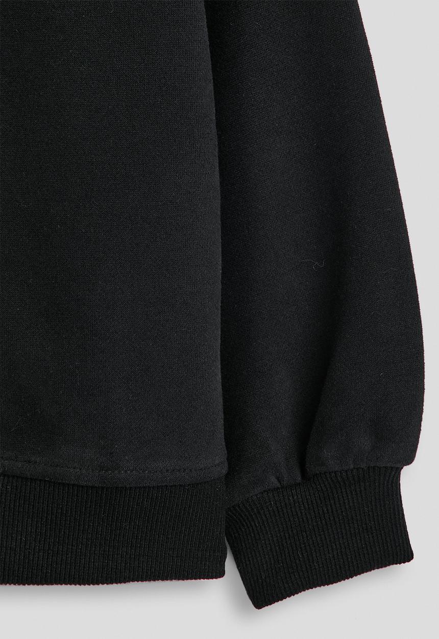 Pop Candy - Front pintuck sweatshirt - black