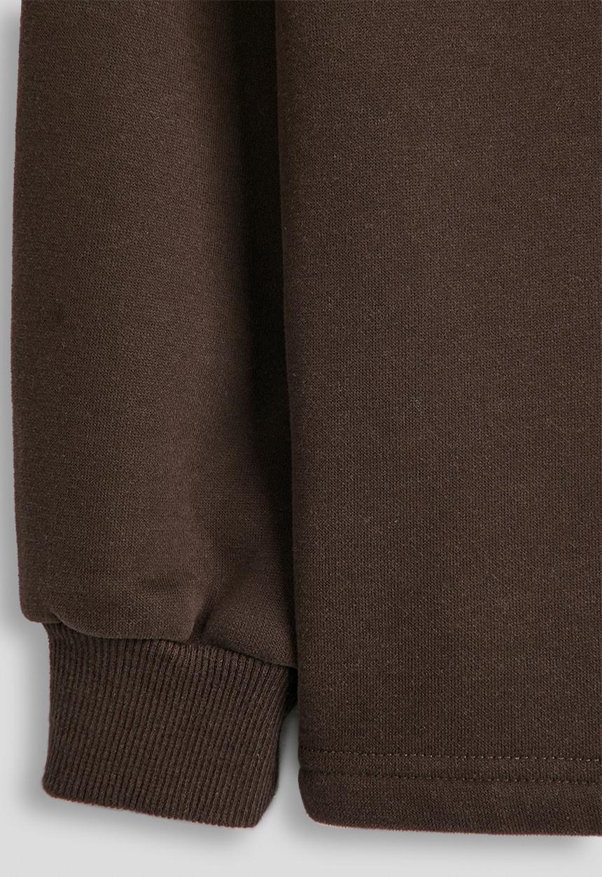 Pop Candy - Rib-knit collar sweatshirt - chocolate