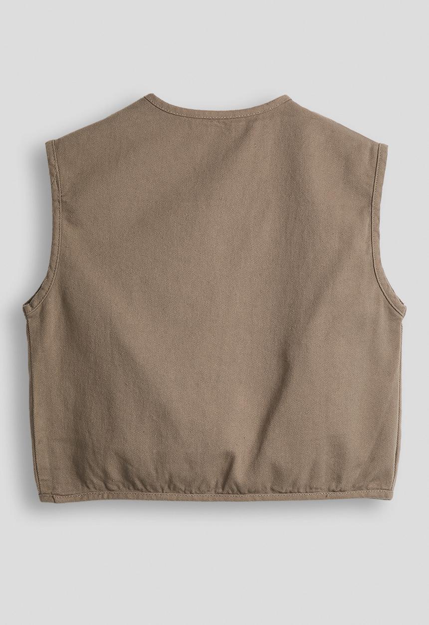 Pop Candy - Cargo vest jacket - grey