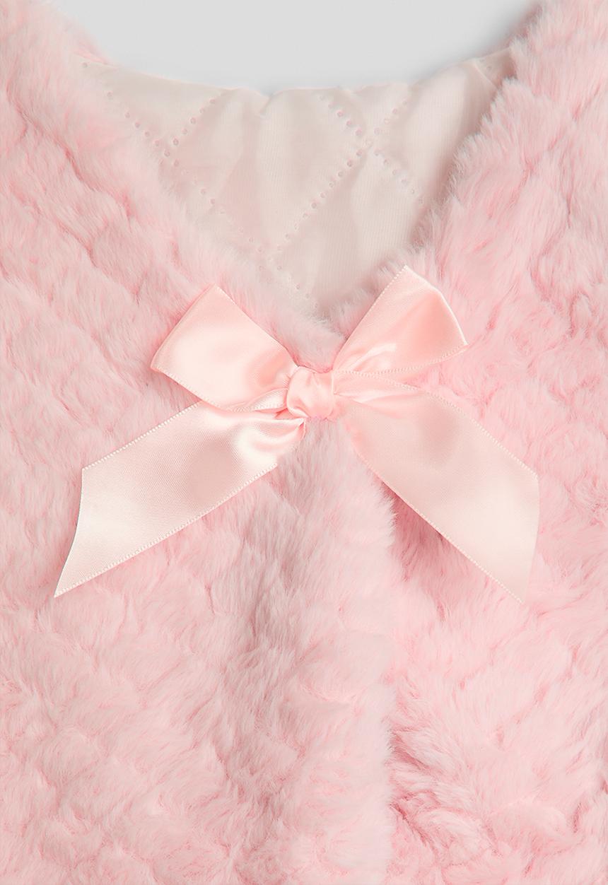 Pop Candy - Plush curved hem vest - light pink