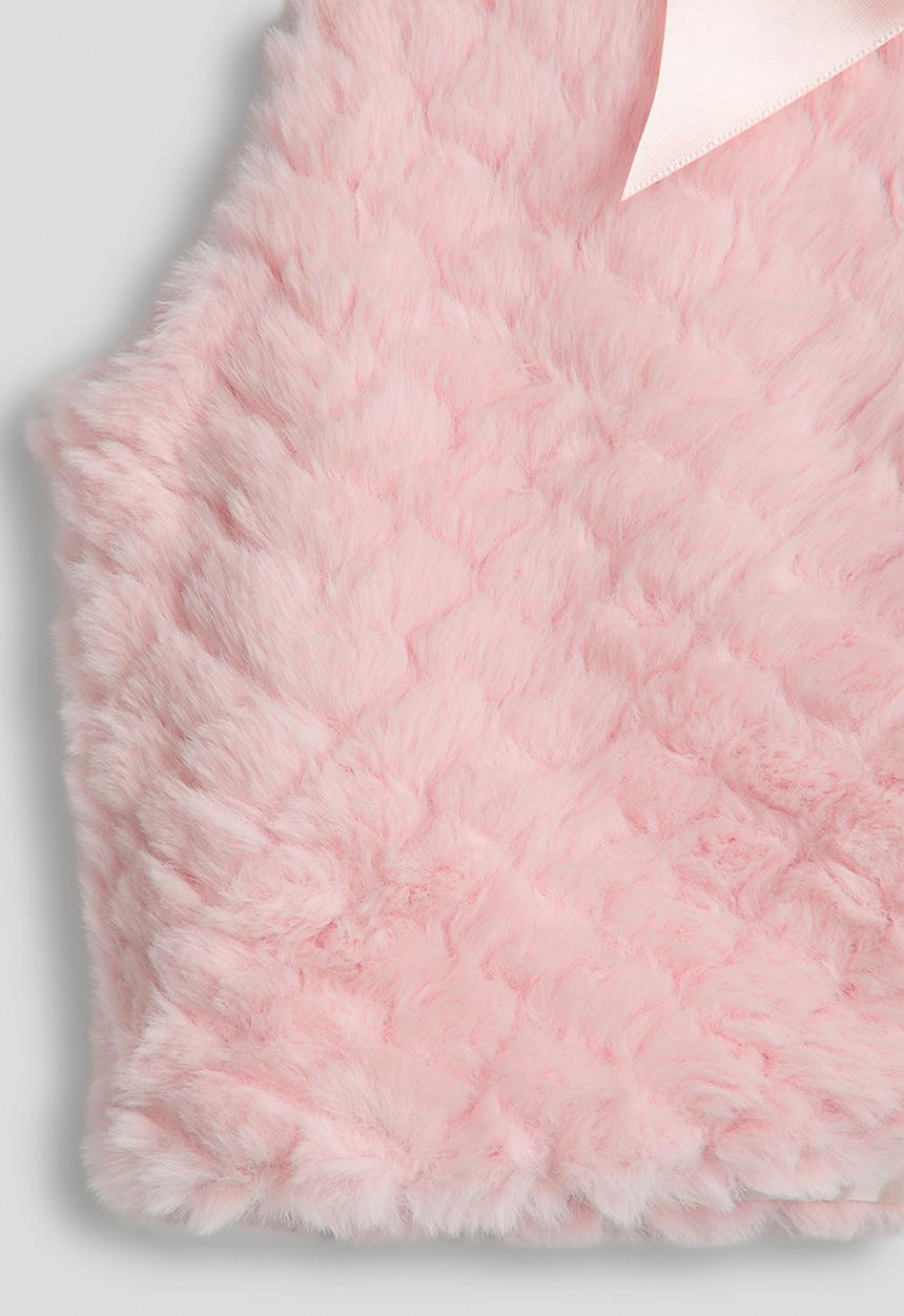 Pop Candy - Plush curved hem vest - light pink