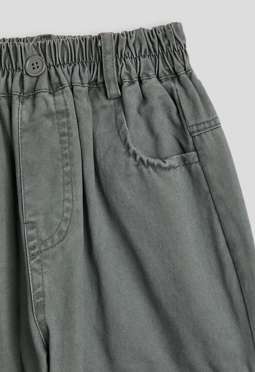 Wide leg cargo pants - stone