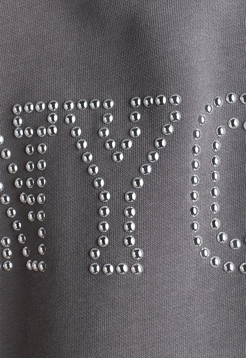 H&M - Motif-detail sweatshirt - dark grey/nyc