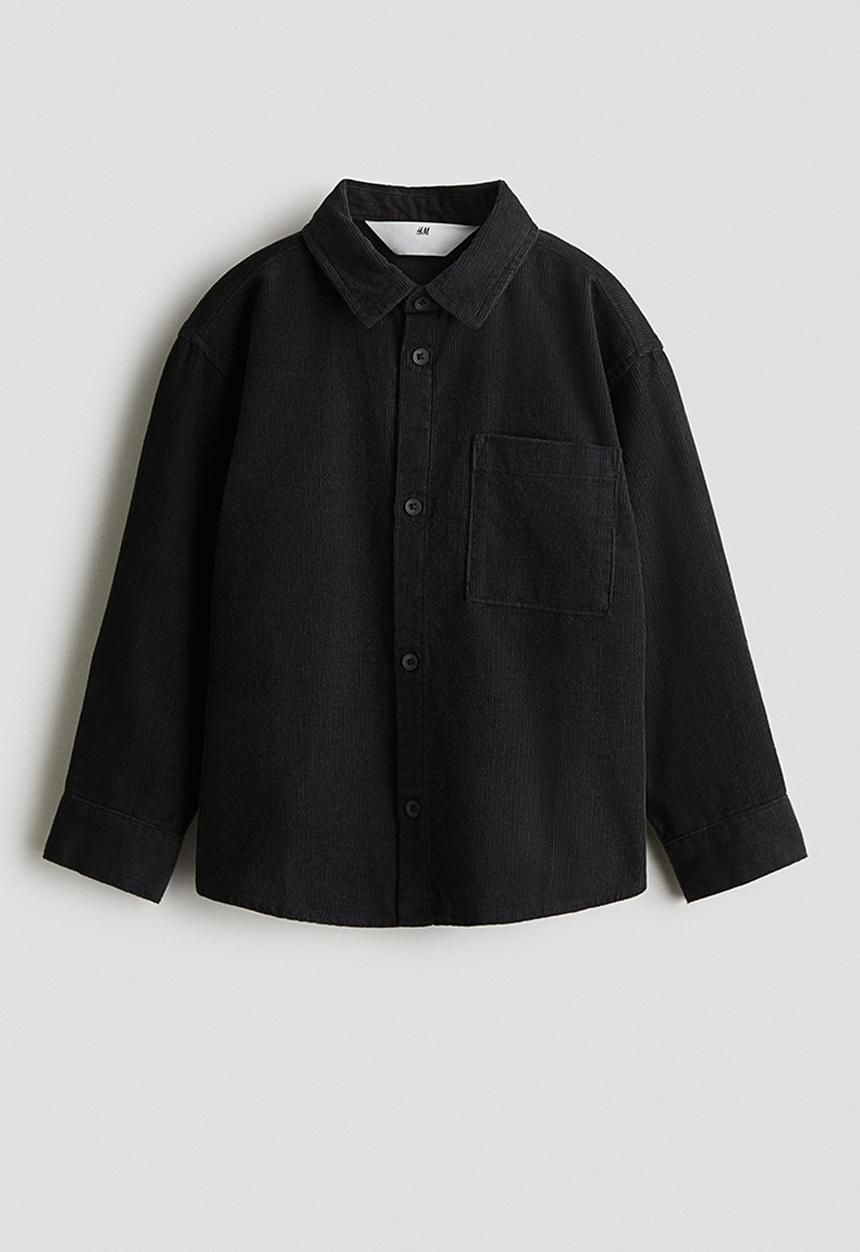 H&M - Cotton corduroy shirt - black