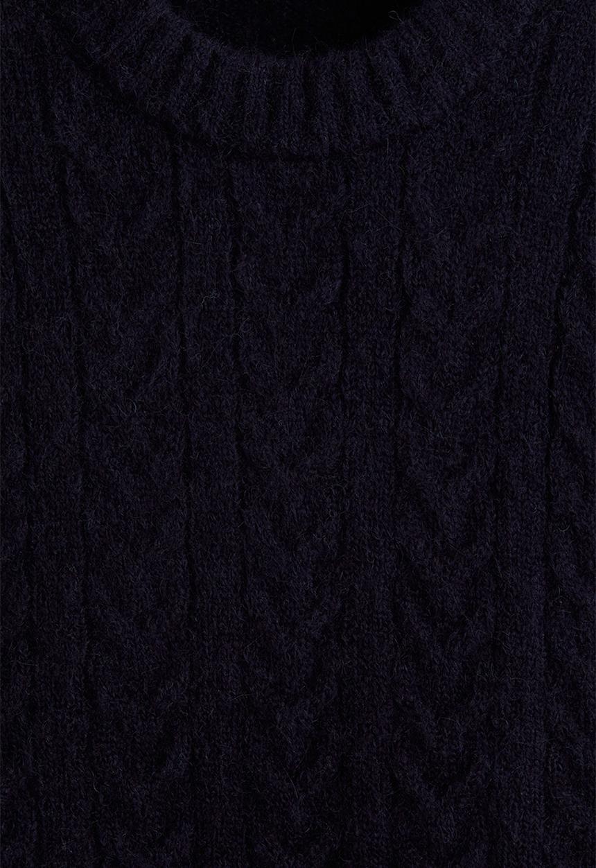 H&M - Regular fit cable knit jumper - dark blue