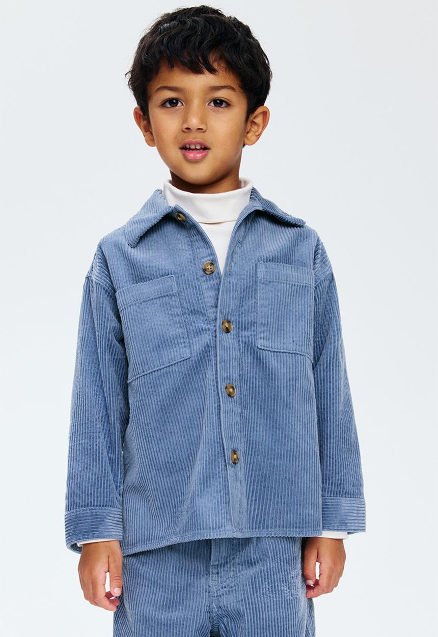 H&M - Cotton corduroy overshirt - dusty blue