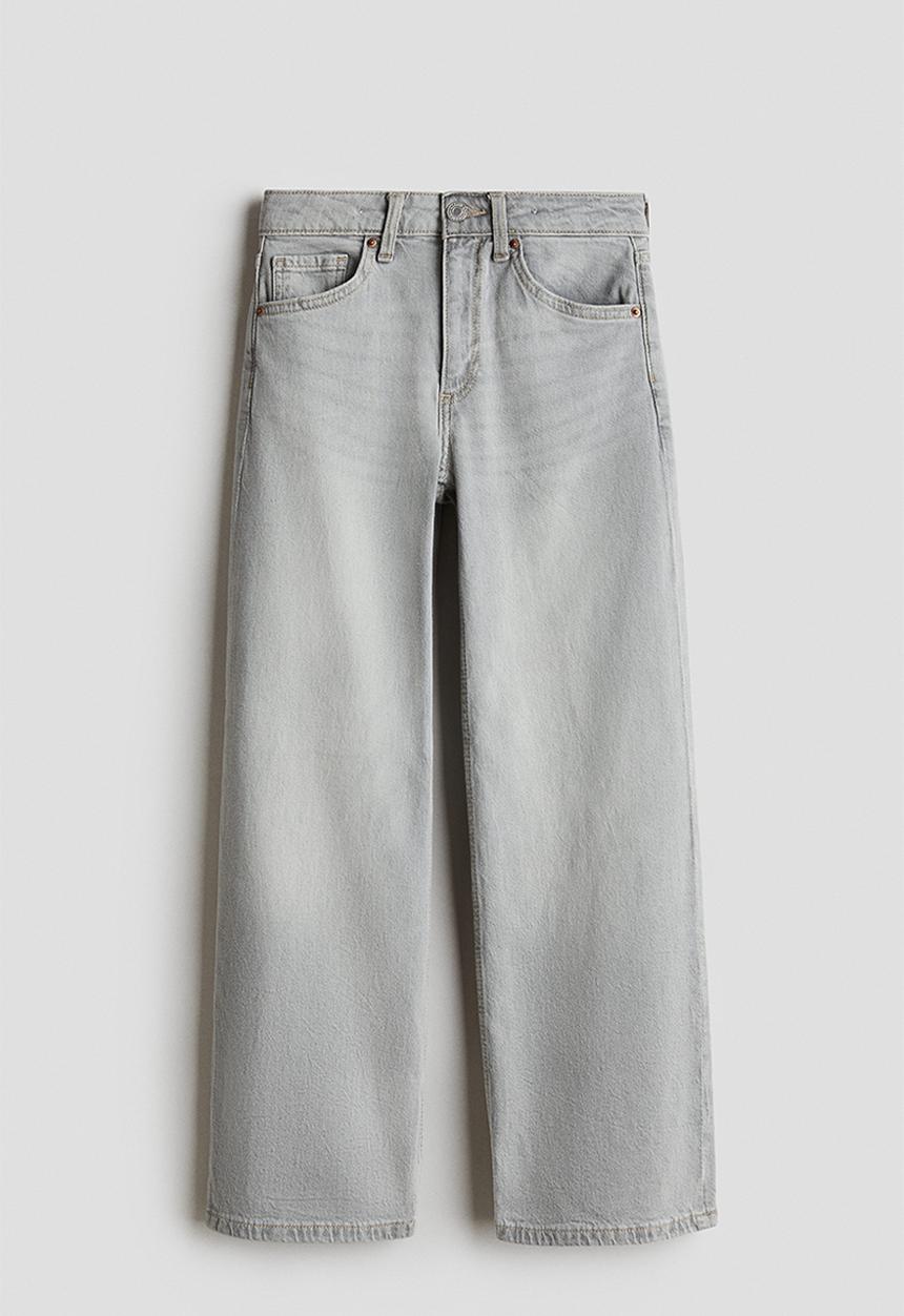 H&M - Wide leg jeans - light denim grey