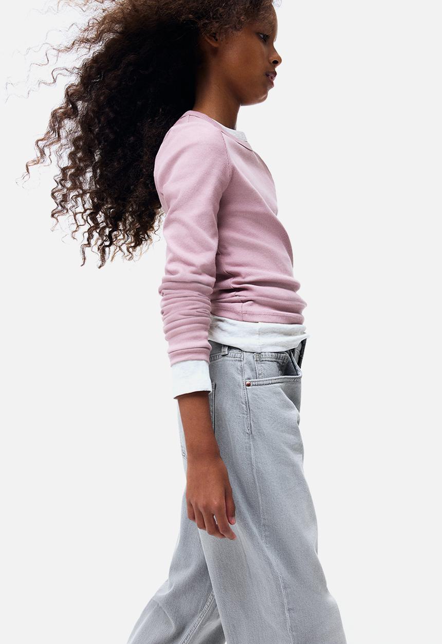 H&M - Wide leg jeans - light denim grey