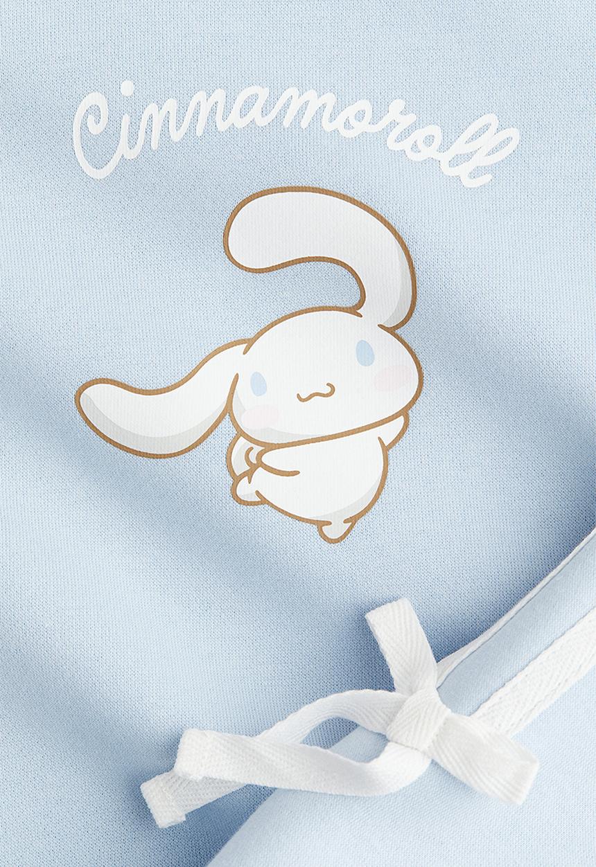 H&M - Oversized print-motif sweatshirt - light blue/cinnamoroll